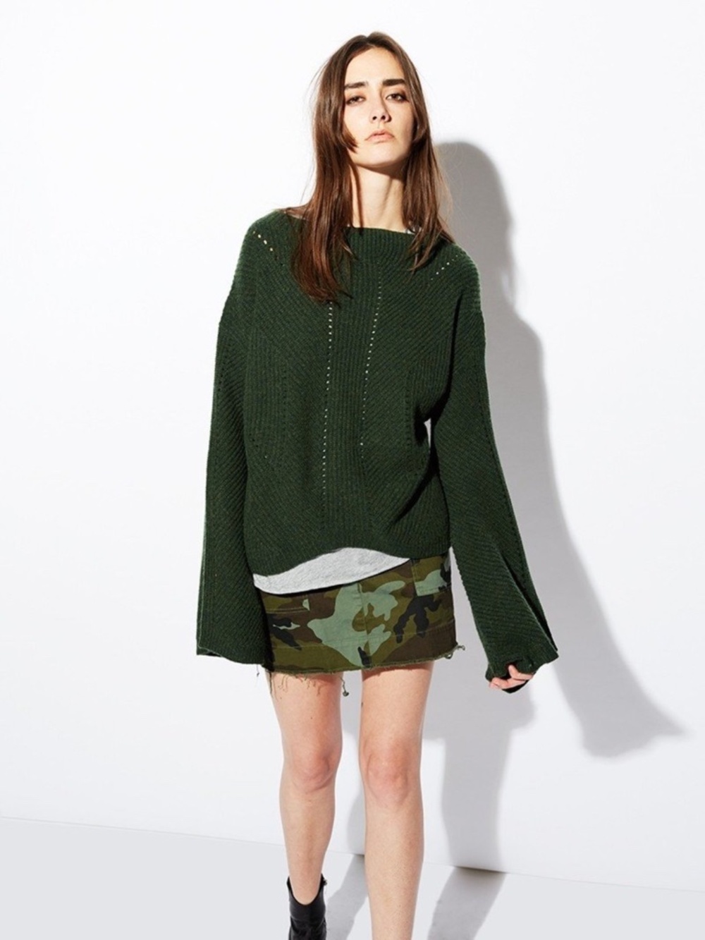 Nili lotan Ilona skirt with taping 2 Camoflauge Camo Miniskirt
